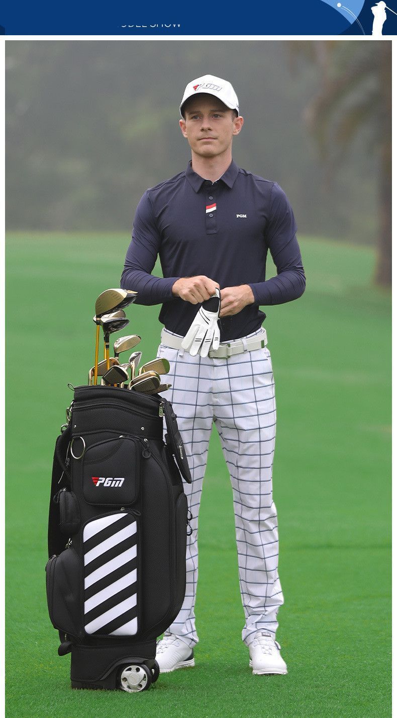 ゴルフウェアメンズパンツM～XXL大きいサイズゴルフパンツチェック柄pgm04ストレッチおしゃれ