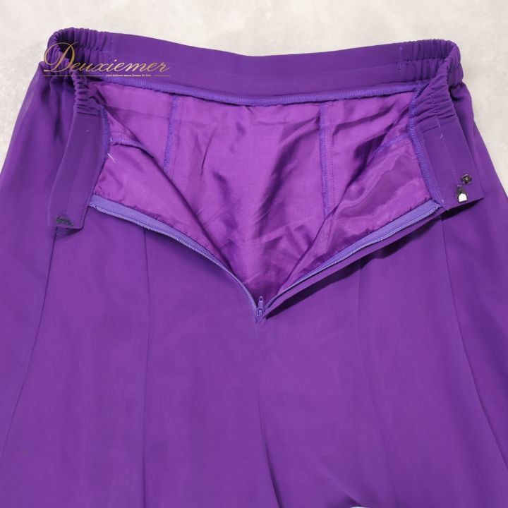 【美品 日本製社交ダンス衣装】スカート レッスンウェア 練習着 PAPILLON パピヨン Mサイズ 紫 パープル ライラック レース 送料無料』スカート レッスンウェア 練習着 PAPILLON パピヨン M