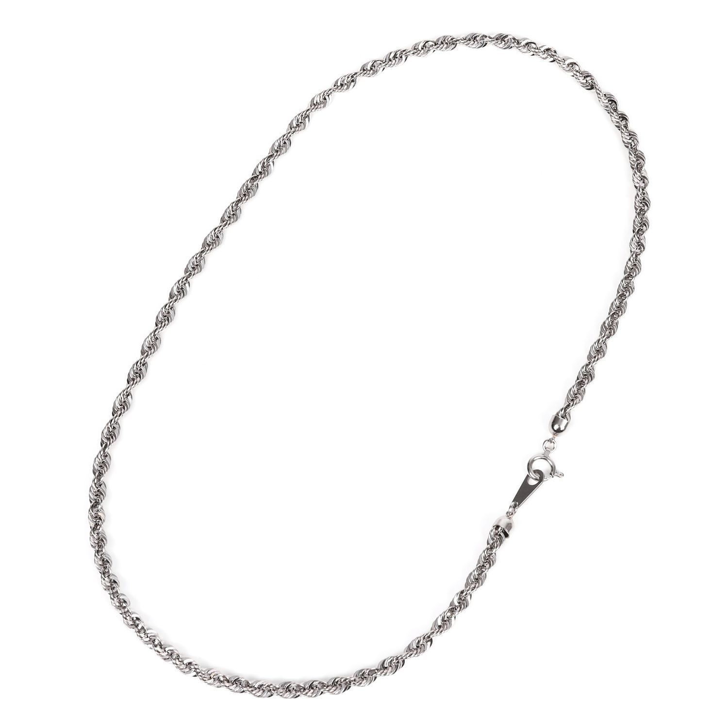 プラチナ ネックレス パイプロープ チェーン 45cm 幅4mm レディース