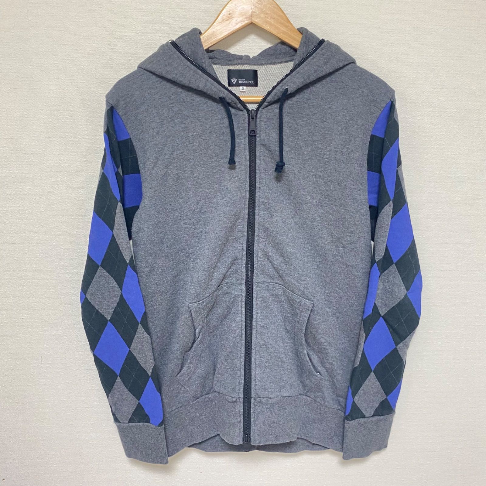 TK MIXPICE チェック柄　ジップパーカー M(^w^)b TK MIXPICE タケオキクチ ミクスパイス ジップアップ