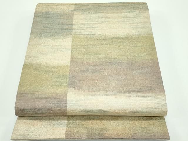 平和屋着物■極上　紋屋井関　御寮織　両面　全通柄袋帯　春秋絣文　金糸　反端付き　逸品　未使用　CZAA3882s5 平和屋着物□極上 紋屋井関 御寮織 両面 全通柄袋帯 春秋絣文 金糸 反