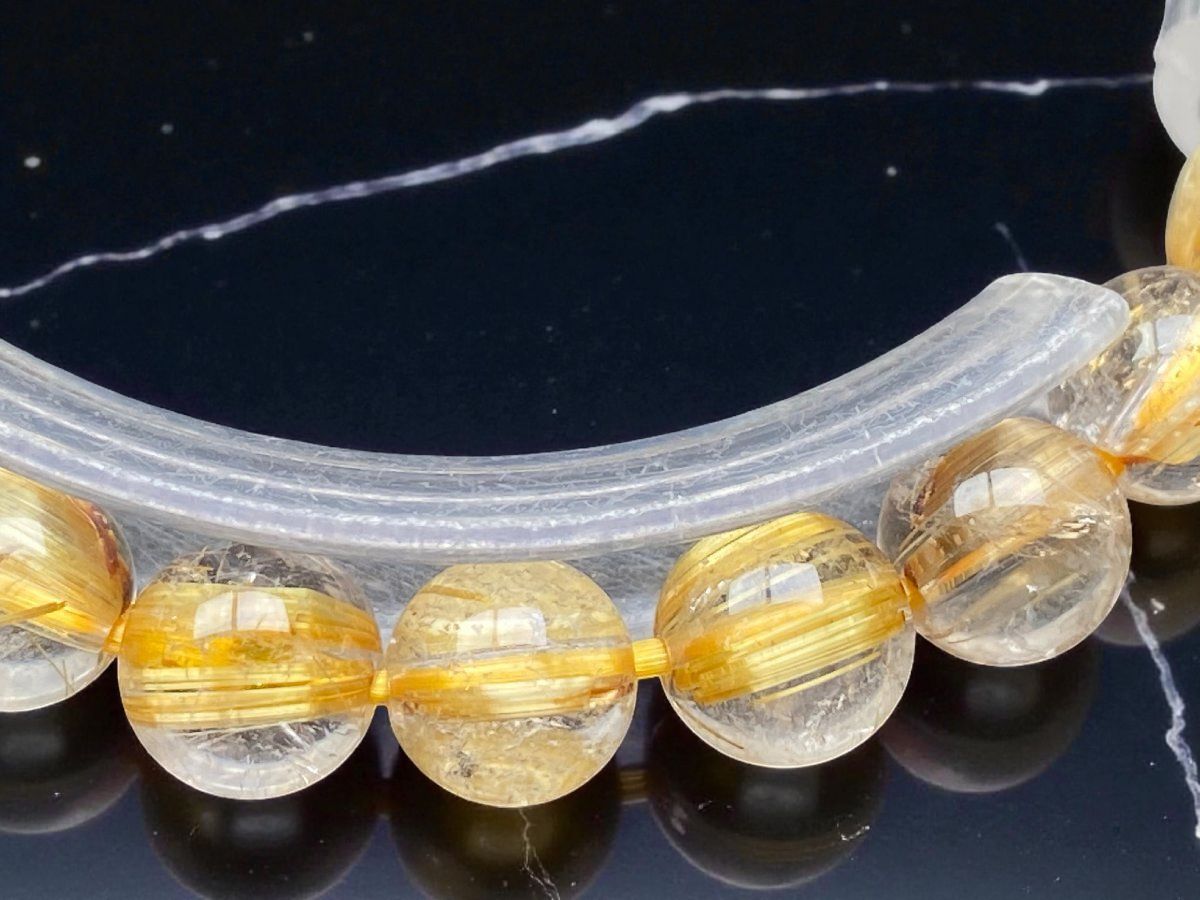 4Az7j23]ゴールドタイチンルチル 約7.5mm　超品位 式神封入 4Az7j23]ゴールドタイチンルチル 約7.5mm 超品位 式神封入