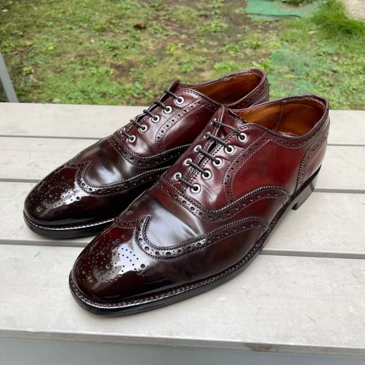 コードバン 希少別注 Alden オールデン フルブローグ US8 - メルカリ