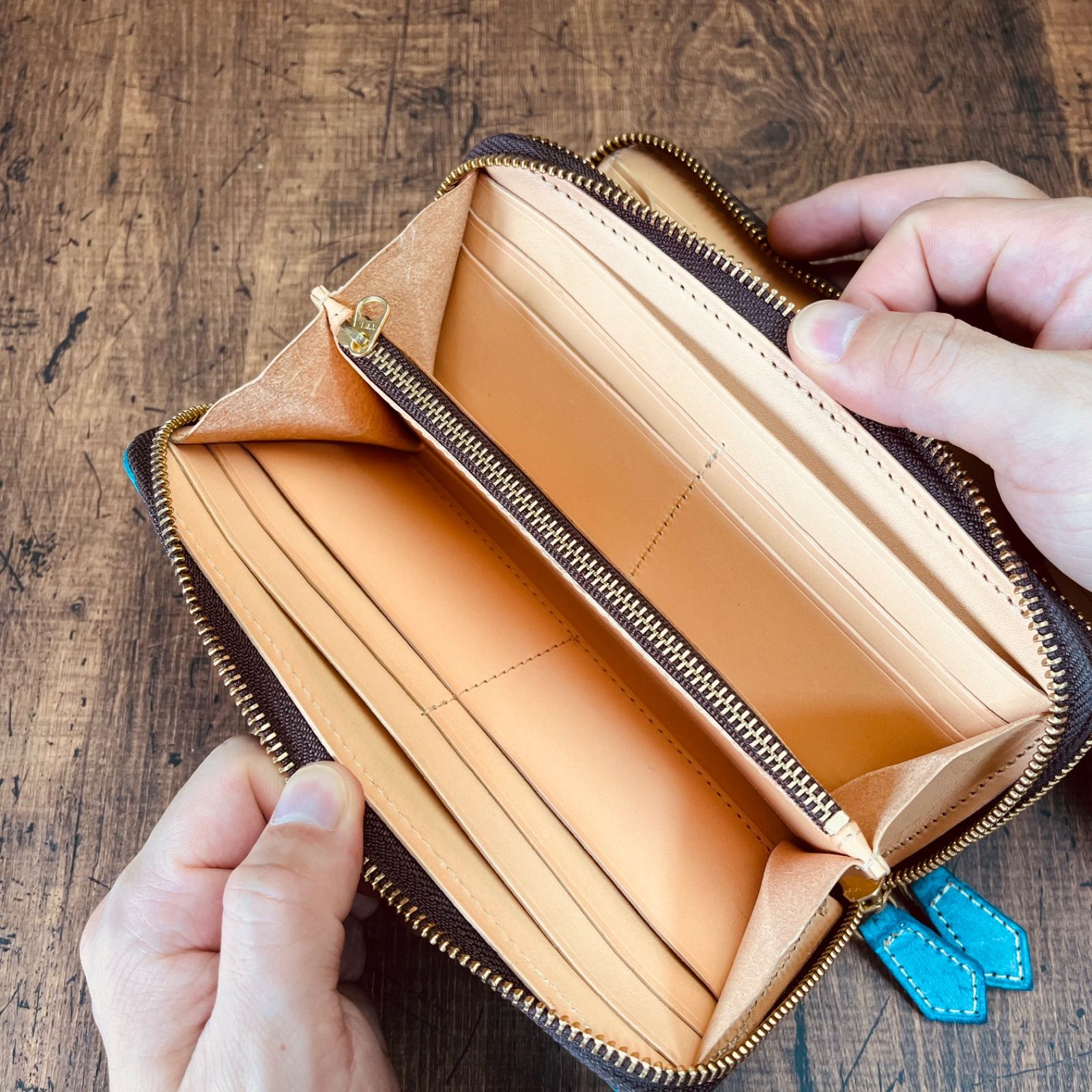 ブライドルレザー ダブルファスナー メンズ 長財布 ラウンドファスナー 新品 ブライドルレザー メンズ 長財布 ダブルファスナー ダブルジップ