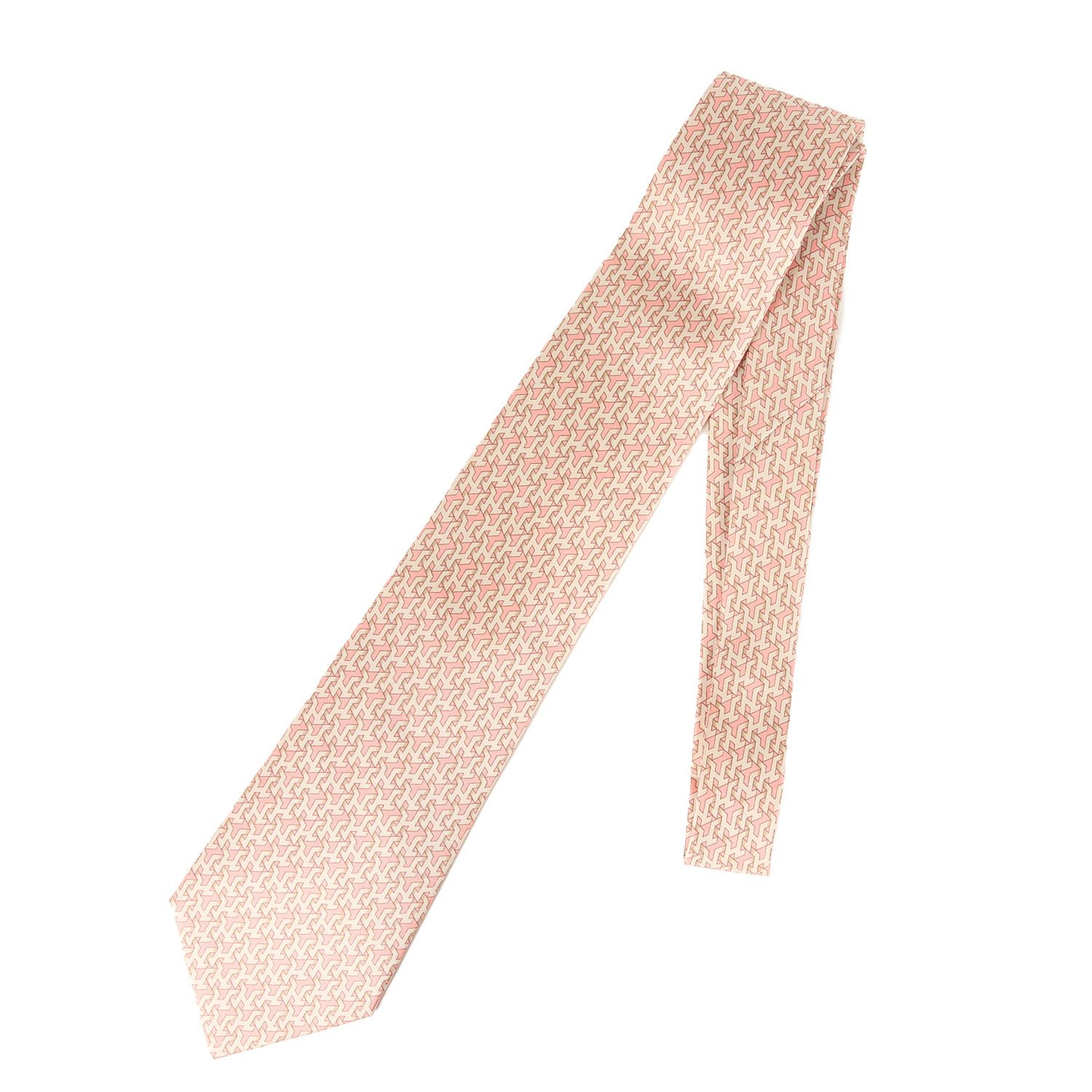 新品】HERMES エルメス ネクタイ | Hロゴ幾何学模様 シルク ネクタイ