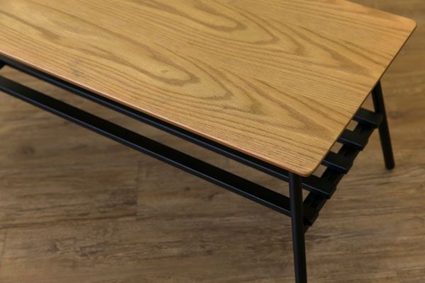 SALE！【送料無料】棚付き折れ脚テーブル　Luster　120　OAK/WAL 棚付き折れ脚テーブル Luster 120 OAK/WAL