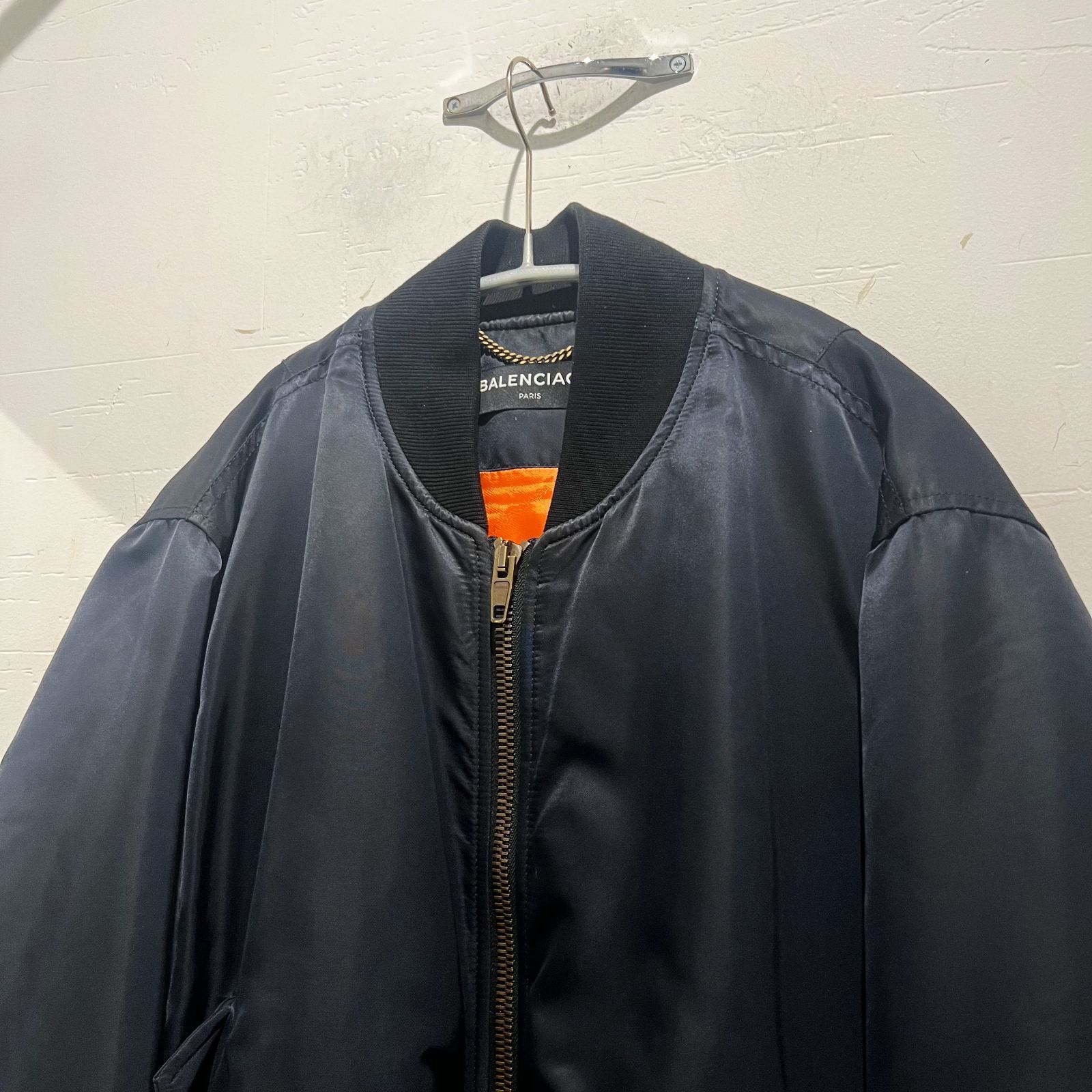 バレンシアガ　ジャケット BALENCIAGA バレンシアガ 17AW Paris Bomber Jacket MA-1