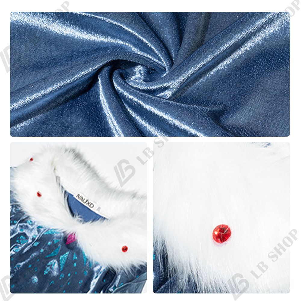 エルサ風ドレス ハロウィン コスプレ ドレススカート 女の子 仮装 アナと雪の女王 エルサプリンセス