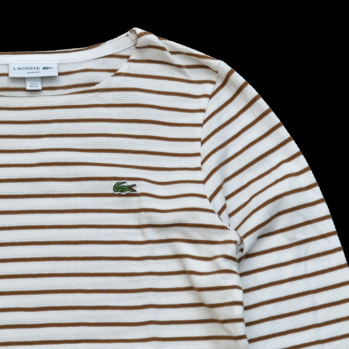 LACOSTE ラコステ コットンピケボーダーTシャツ 長袖 メンズ TH206EL 