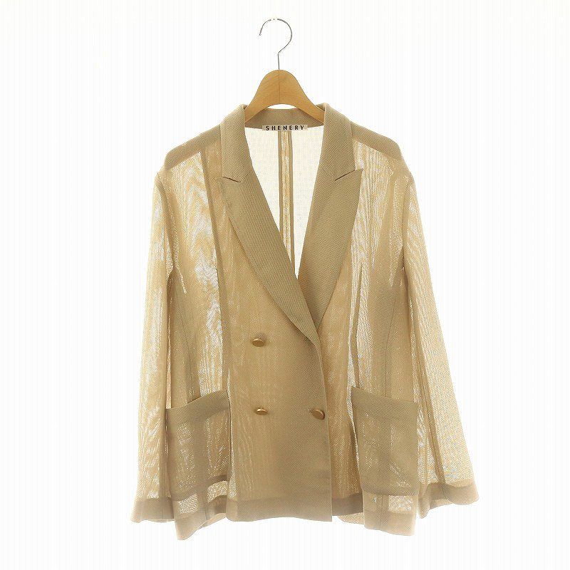 シーナリー SHENERY 24SS メッシュジャケット ダブル テーラード F
