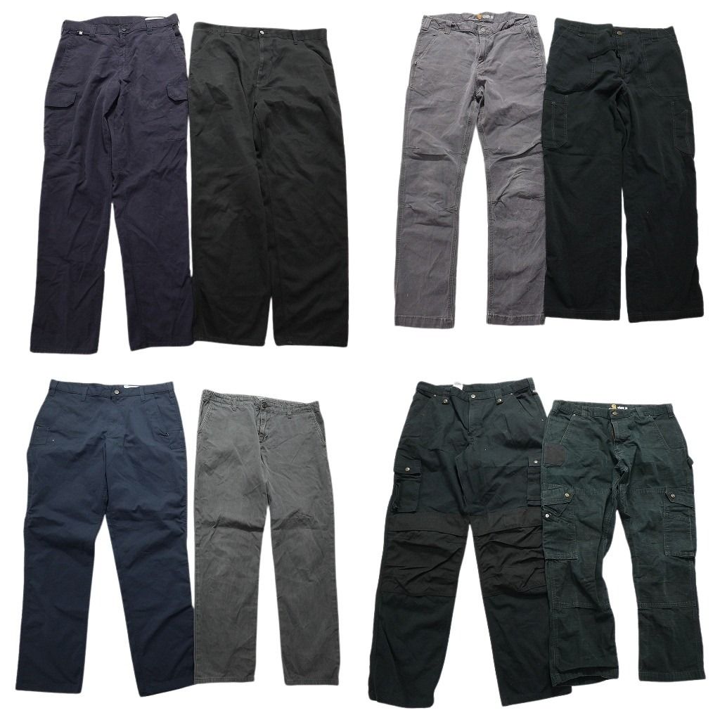 古着卸 カーハート Carhartt パンツ 8枚セット メンズ 36 |38 ダブルニー カーゴパンツ ワークパンツ 古着 NA5387