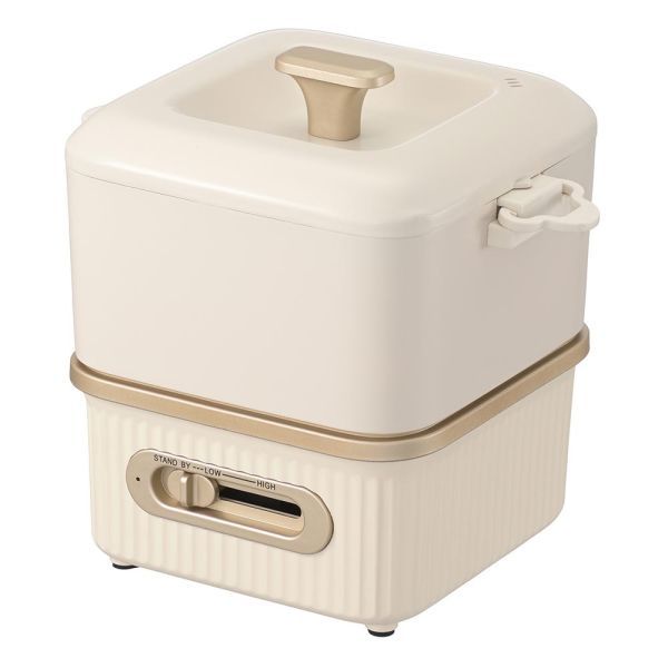 ヌードルクッカー なべと本体は分離式|0.8リットル|550W|質量1.3kg|ホワイト COK-NB80W