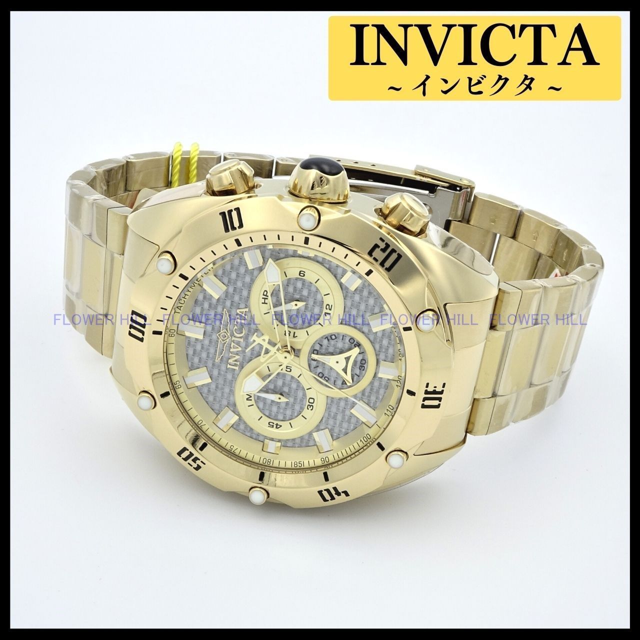 INVICTA インビクタ 腕時計 メンズ VENOM 38132 クォーツ クロノグラフ ゴールド メタルバンド - メルカリ