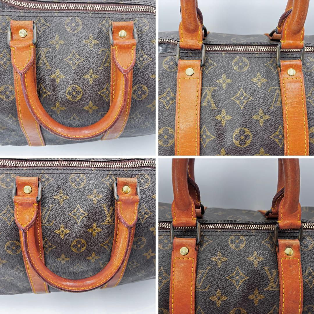 LOUIS VUITTON キーポル45 ボストンバッグ　モノグラム　ヌメ革 LOUIS VUITTON ルイヴィトン M41428 キーポル 45 旧型