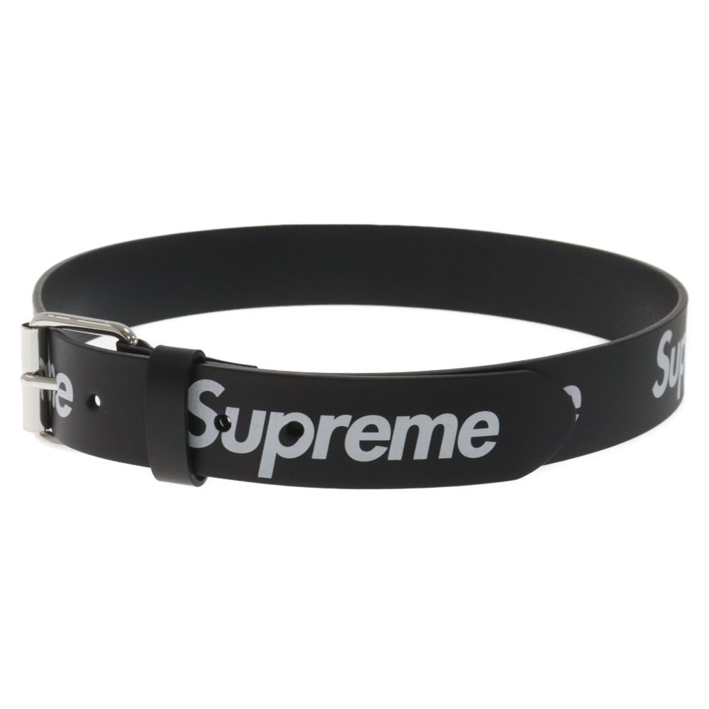 SUPREME (シュプリーム) 22SS Repeat Leather Belt ロゴレザーベルト 