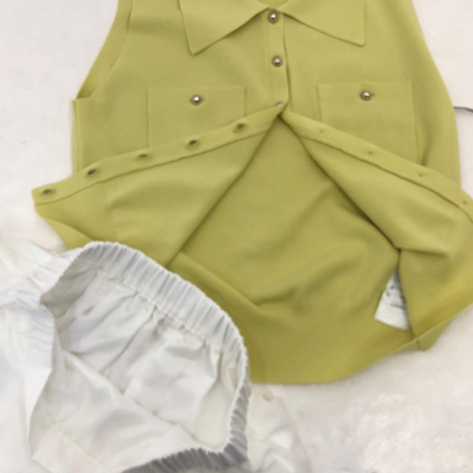 姫路東店 snidel | スナイデル セットアップ ニットベスト×ティアードスカートセット SWN0254184 2025A|W イエロー サイズ 1 112 NICORILABO_COM