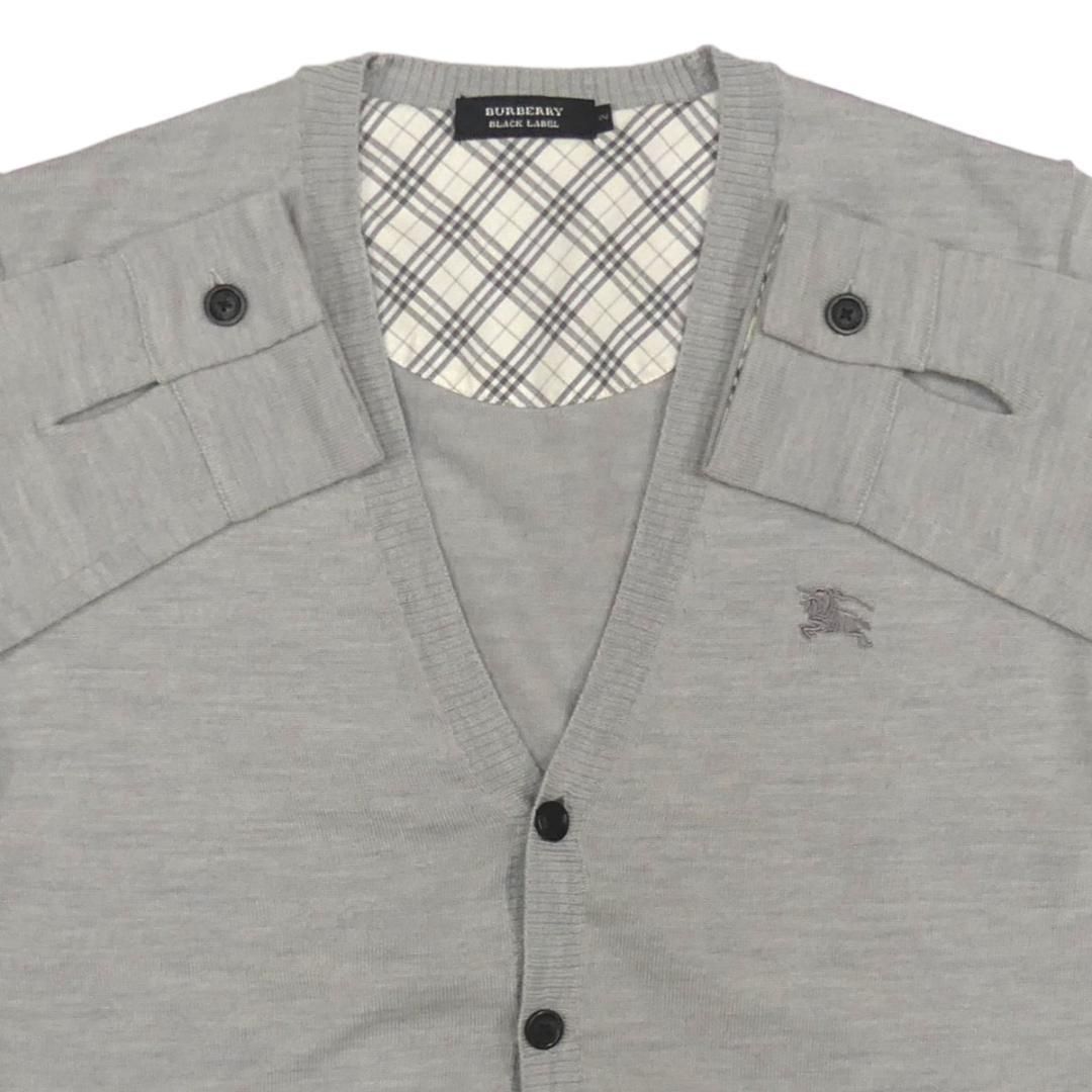 バーバリーブラックレーベル 廃盤 カーディガン ニット M セーター