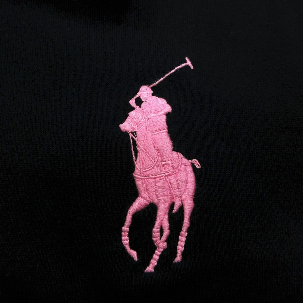 90s 00s RALPH LAUREN ラルフローレン ハーフジップ トレーナー スウェット ジャケット ポニー刺繍 M ブラック レディース 【中古】 90s 00s RALPH LAUREN ラルフローレン ハーフジップ トレーナー