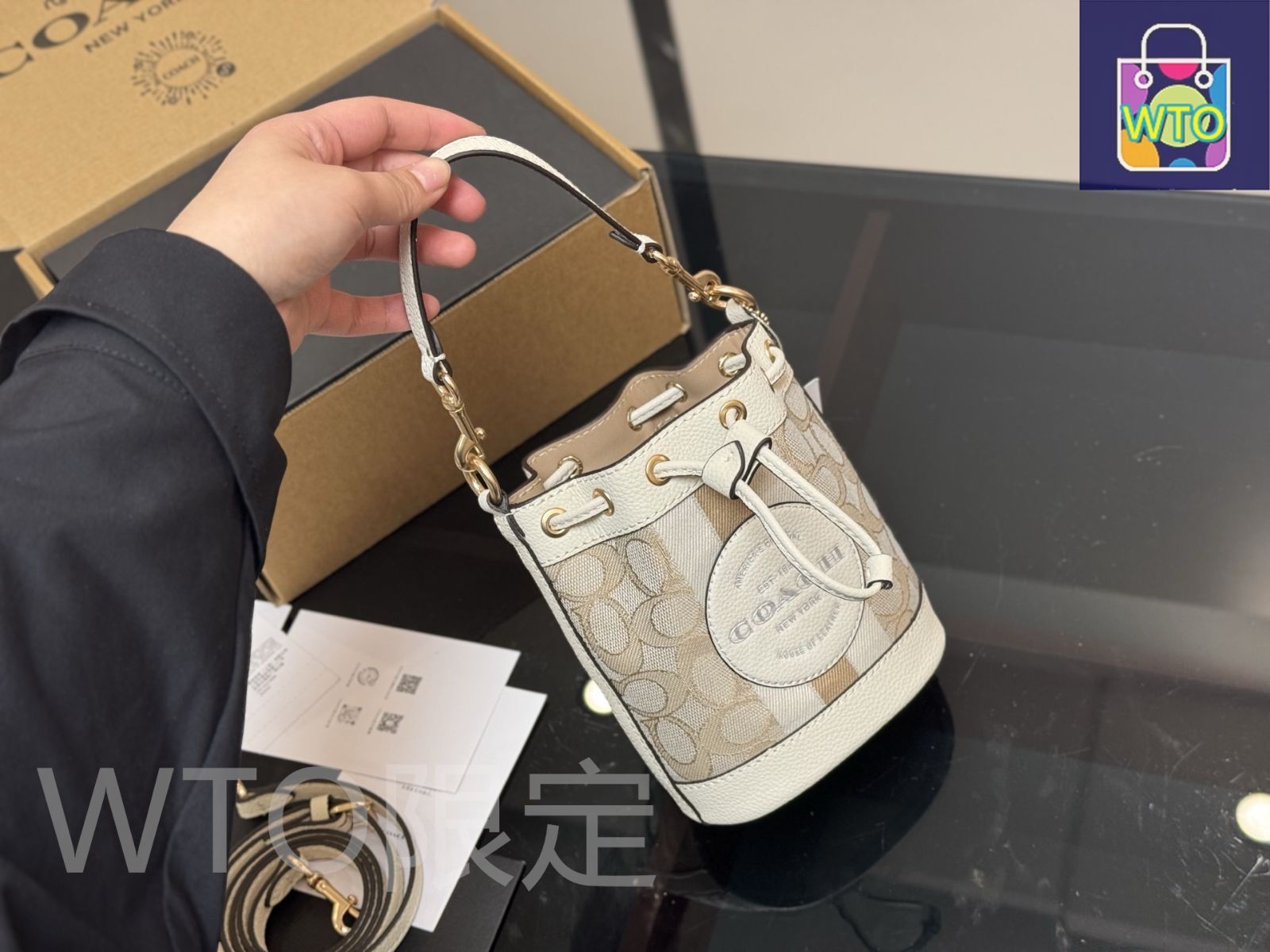 コーチ　バッグ 今日WTO】Coach ミニバケツバッグ（デニム）Cute Design-WTO輸入