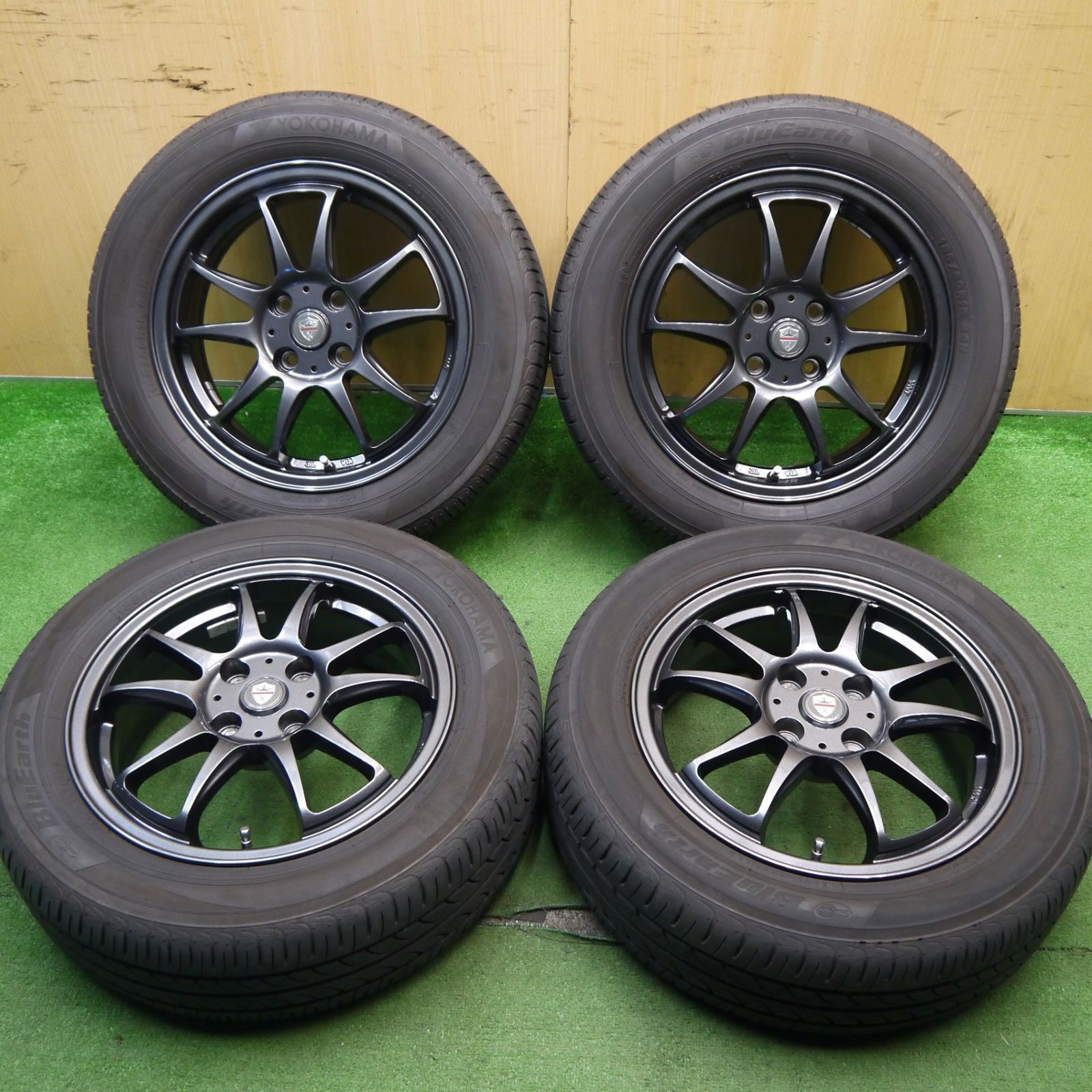バリ溝 23年 キレイ 8.5分 185|60R15 ヨコハマ ブルーアース AE01F ESTROSA エステローザ 15インチ PCD100|4H 5051903Hノ