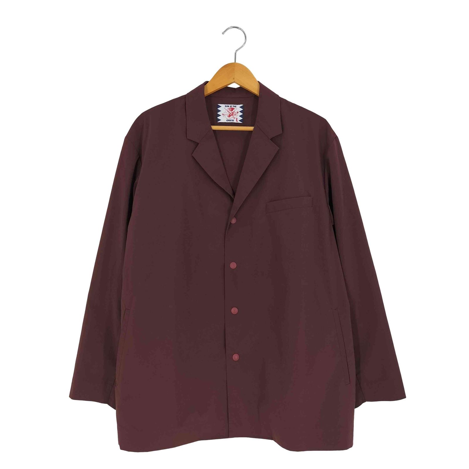 サノバチーズ SON OF THE CHEESE LOOSE JKT ルーズジャケット スナップボタン テーラードジャケット メンズ import：L 