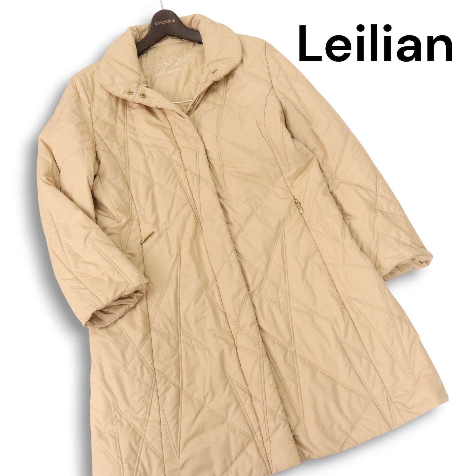 レリアン 中綿 コート Leilian レリアン 秋冬☆ 中綿 キルティング デザイン コート Sz.38