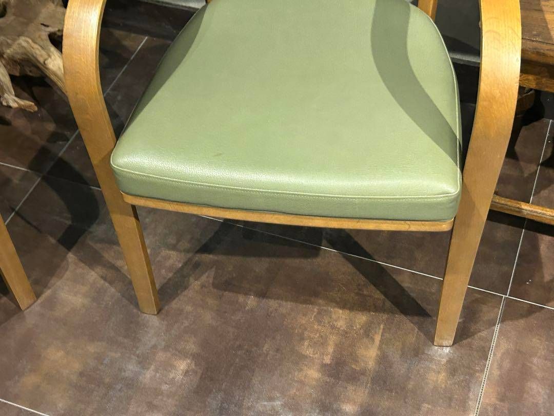 カリモク家具　karimoku アームチェア　グリーンレザー　ヴィンテージ　SZ カリモク家具karimoku アームチェアグリーンレザーヴィンテージSZ