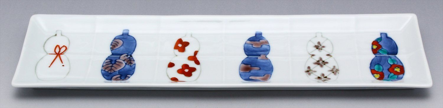 伊万里焼 徳永窯 アペタイザートレー (化粧箱入) 染錦六瓢 03706