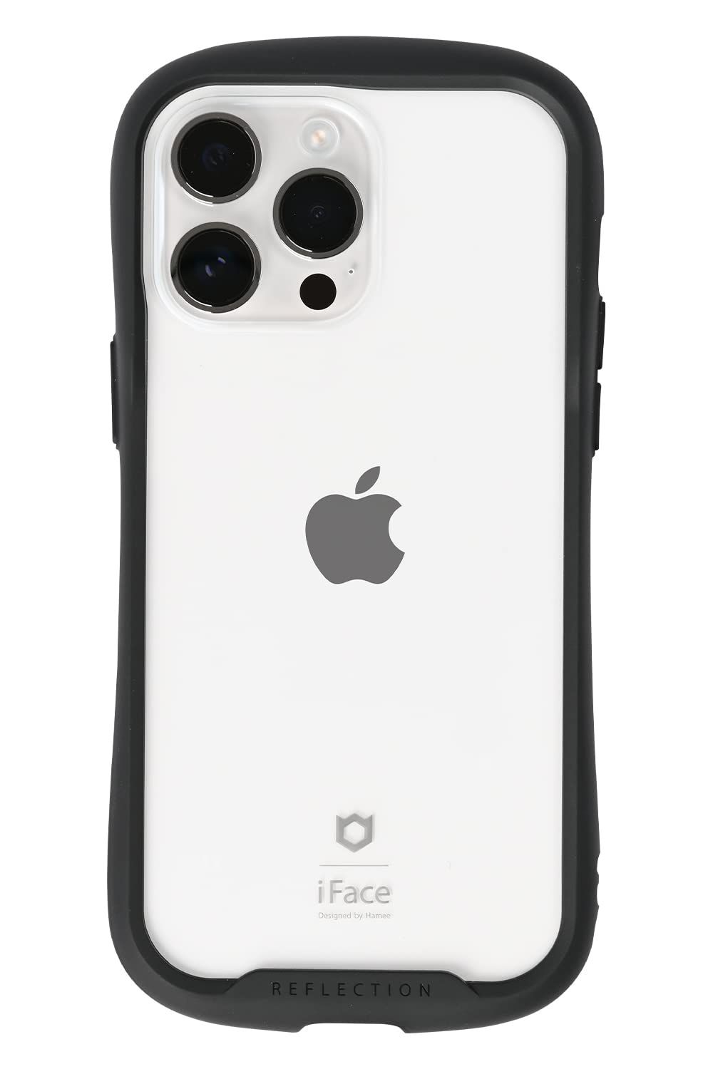 iFace Reflection iPhone 14 Pro Max ケース クリア 強化ガラス (ブラック)【アイフェイス アイフォン14promax 用 iphone14プロマックス 用 カバー 韓国 耐 [ブラック・iPhone14 Pro Max専用]