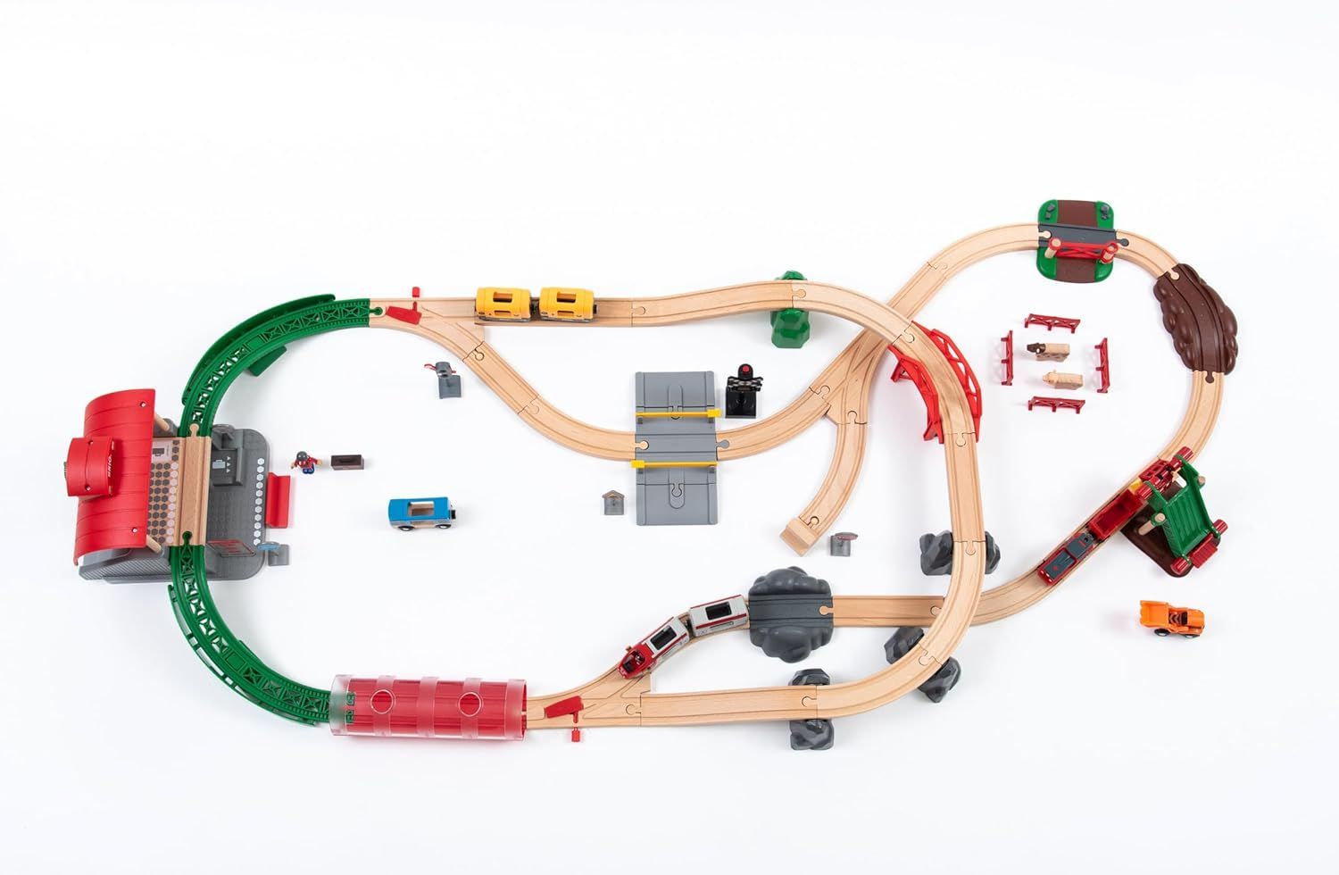 BRIO ブリオ クリスマス レールセット80000-144 全69ピース ケース付き クリスマスプレゼント レールセット おもちゃ 木製レール 包装紙対応不可