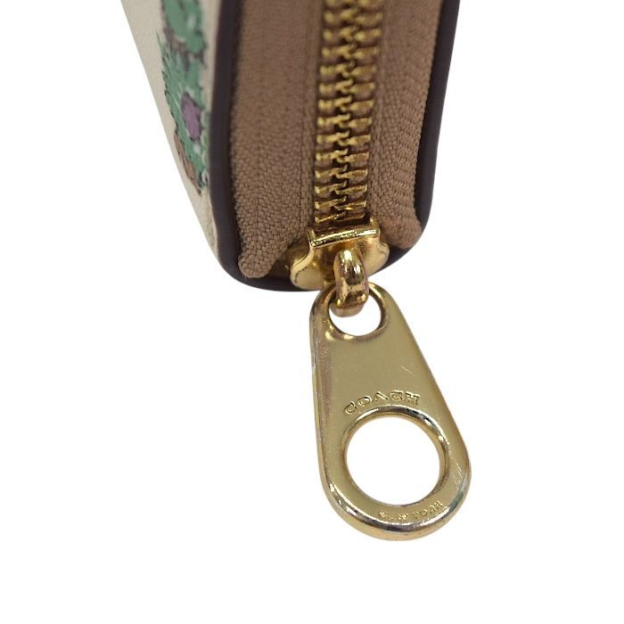 コーチ COACH ロングジップアラウンド ウォレット クロスグレイン