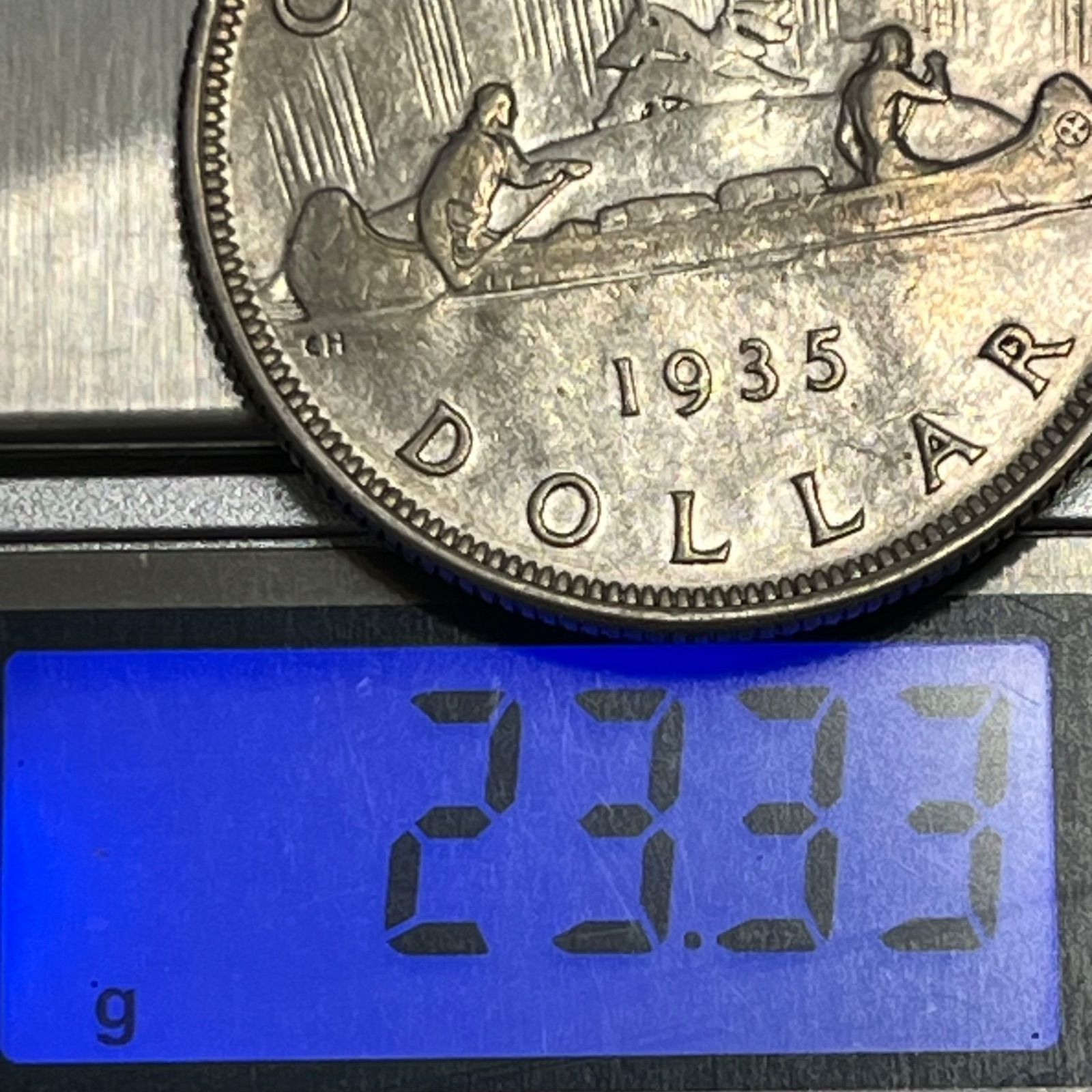 銀貨】1935年 カナダ 1ドル銀貨／ジョージ5世戴冠25周年記念 “Voyageur