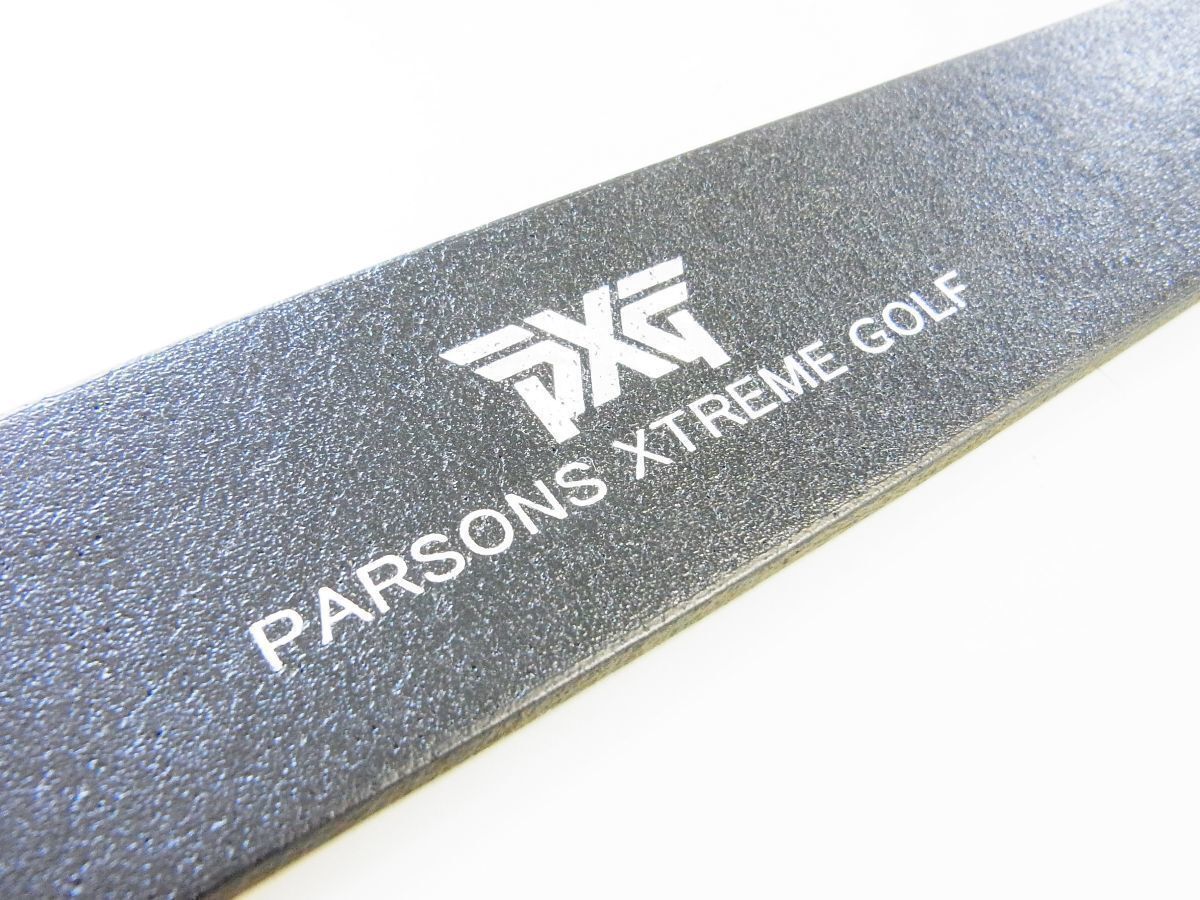 PXG ピーエックスジー★トップ式ロゴバックル型押しベルト ブラック黒 正規品 正規品☆PXG ピーエックスジー☆トップ式ロゴバックル型押し