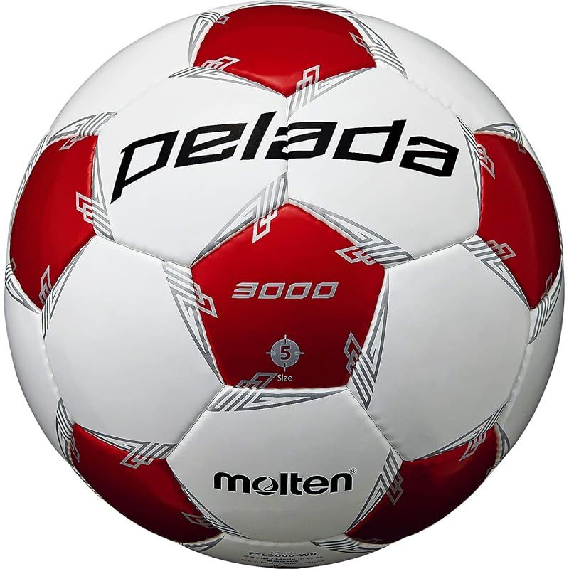 モルテン(molten) サッカーボール 5号球 中学生以上 検定球 ペレーダ3000 F5L3000-WR ホワイト×メタリックレッド F5L3000-WR 0