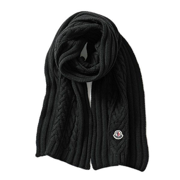 132 MONCLER モンクレール 9974400 A9146 ブラック マフラー