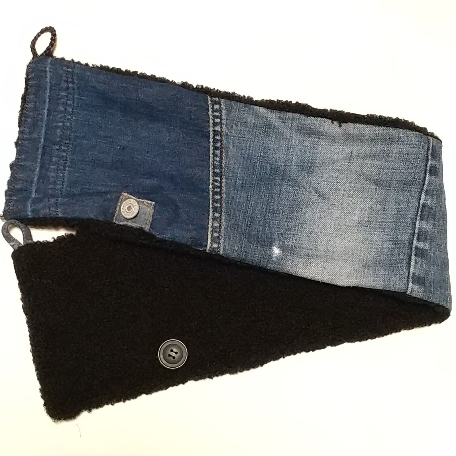 わんこマフラー　デニムリメイク わんこマフラー デニムリメイク