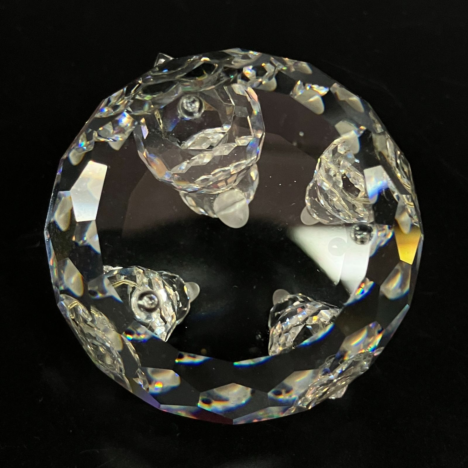 SWAROVSKI スワロフスキー 鳥の巣 親子 置物 オブジェ 箱付き D-5557