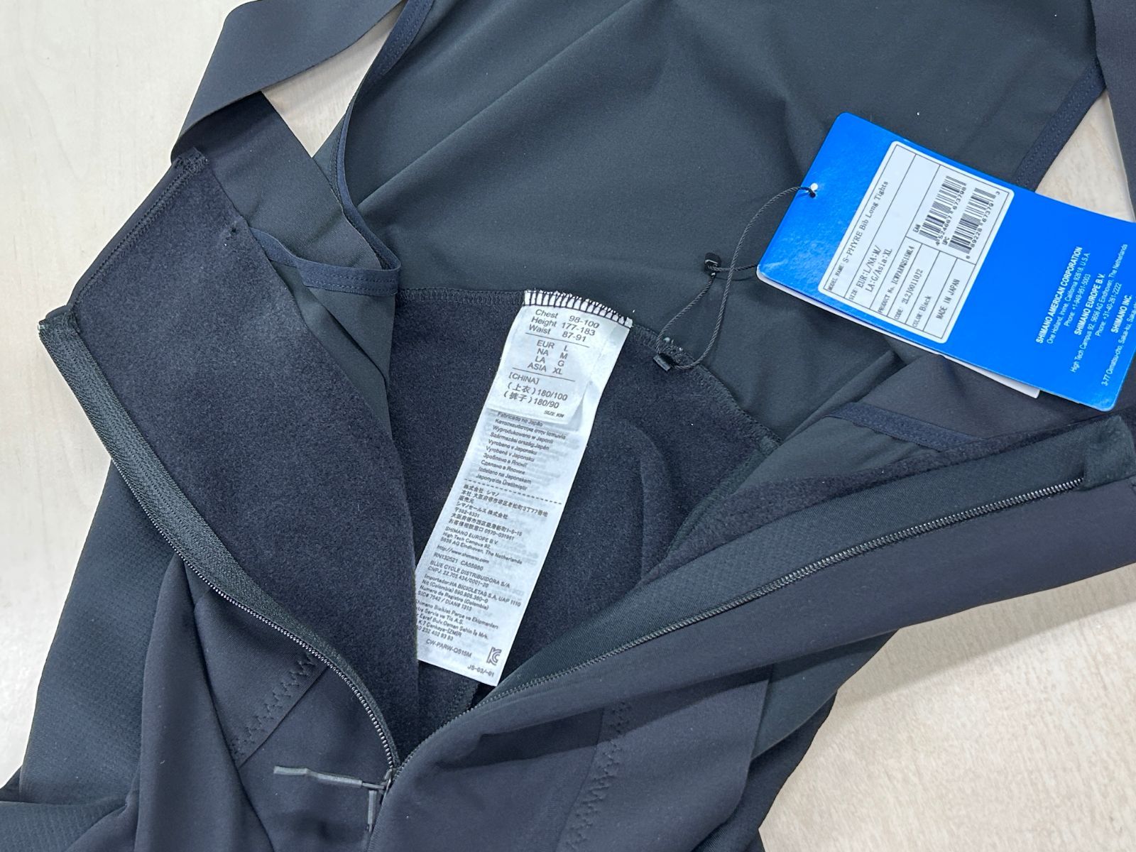 L(アジアXL)● シマノ S-PHYRE エスファイア ウィンタービブロングタイツ(B22 テルスポ イチ推し!! 未使用 デッドストック品!! SHIMANO S