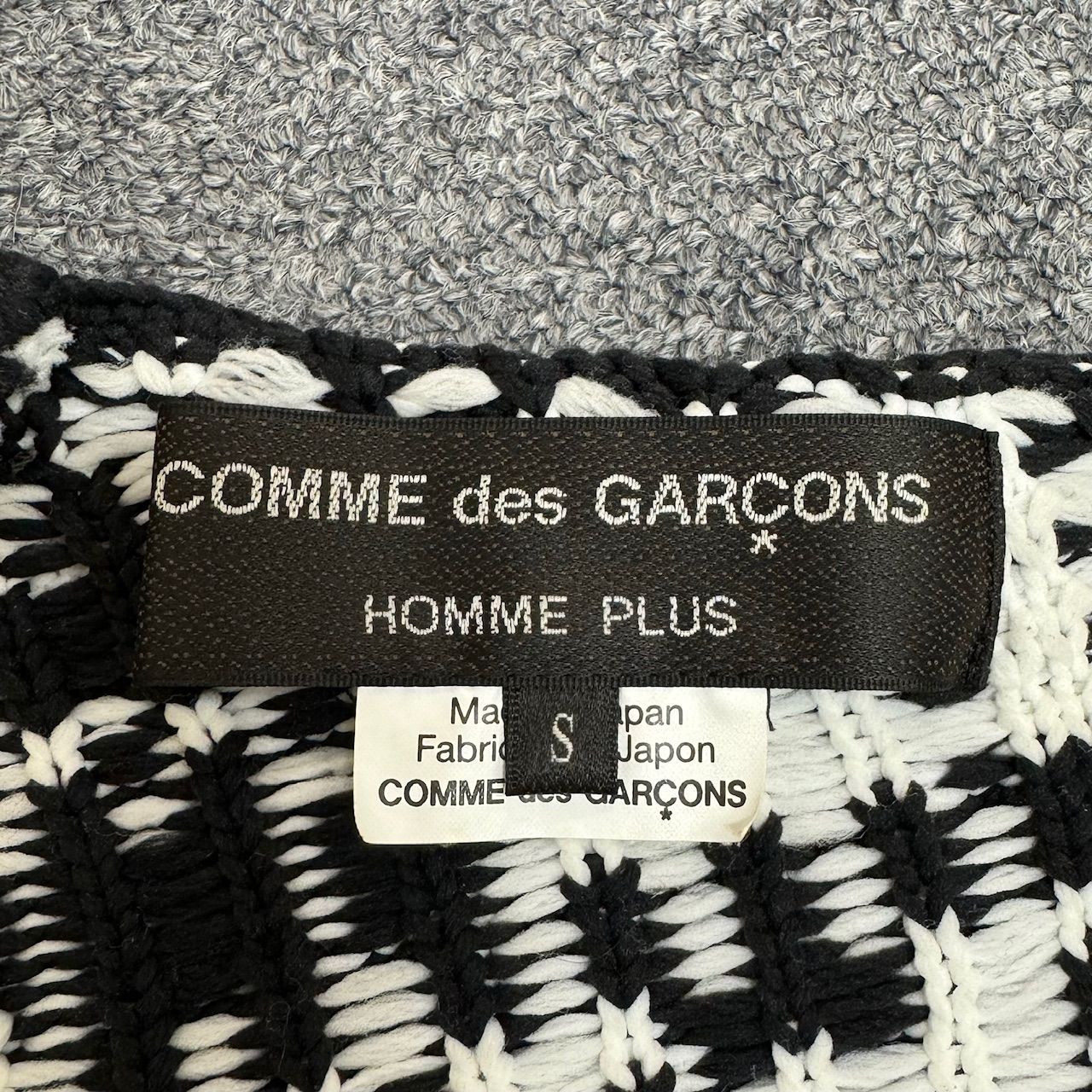 COMME des GARCONS HOMME PLUS 21AW 総柄 裾変形 ニット セーター 