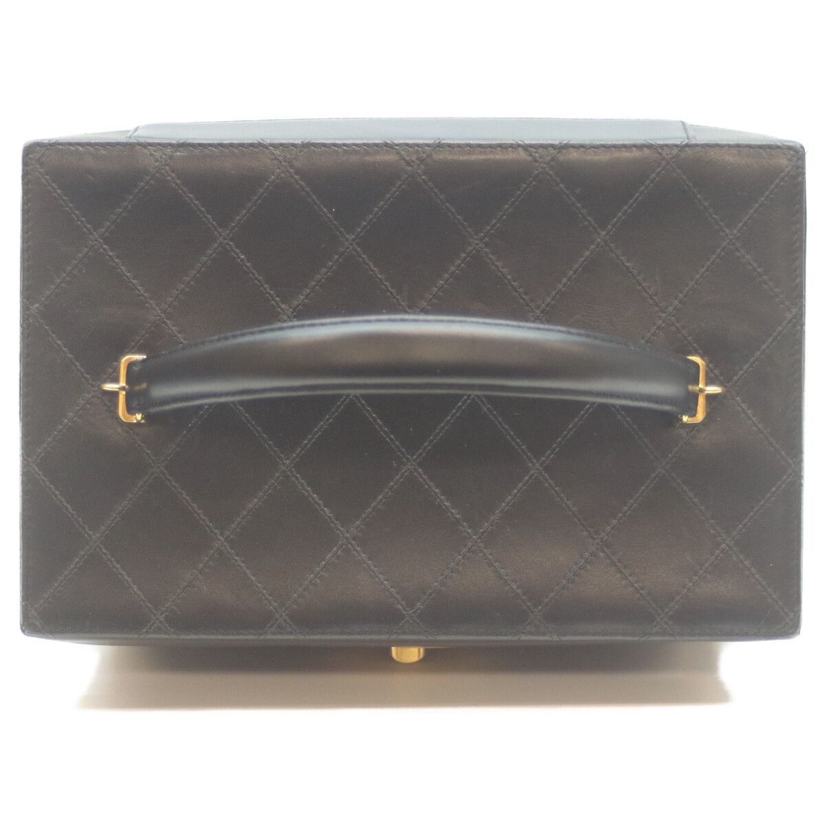 CHANEL ラムスキン ビコローレ　ラムスキン バニティ　G金具　箱付 シャネル ビコローレ ラムスキン バニティバッグ ブラック