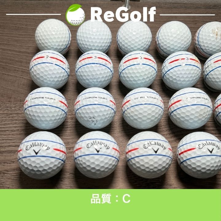 Callaway - 【中古】 【送料無料】 ロストボール  キャロウェイ クロムツアー 360° トリプルトラック 2024年モデル 白 20球 Aランク  リゴルフ 中古】 【送料無料】 ロストボール キャロウェイ クロムツアー