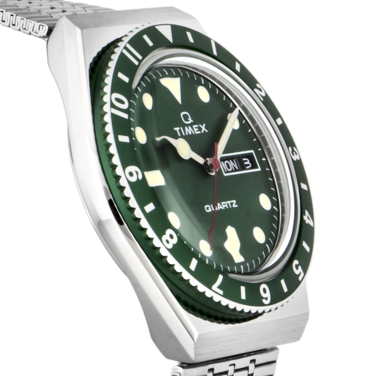 数量 Watch メンズ アメリカ America 38 MM ムーブメント クォーツ アクリル ステンレススチール シルバー 文字盤 グリーン QTimex タイメックス 腕時計 TIMEX