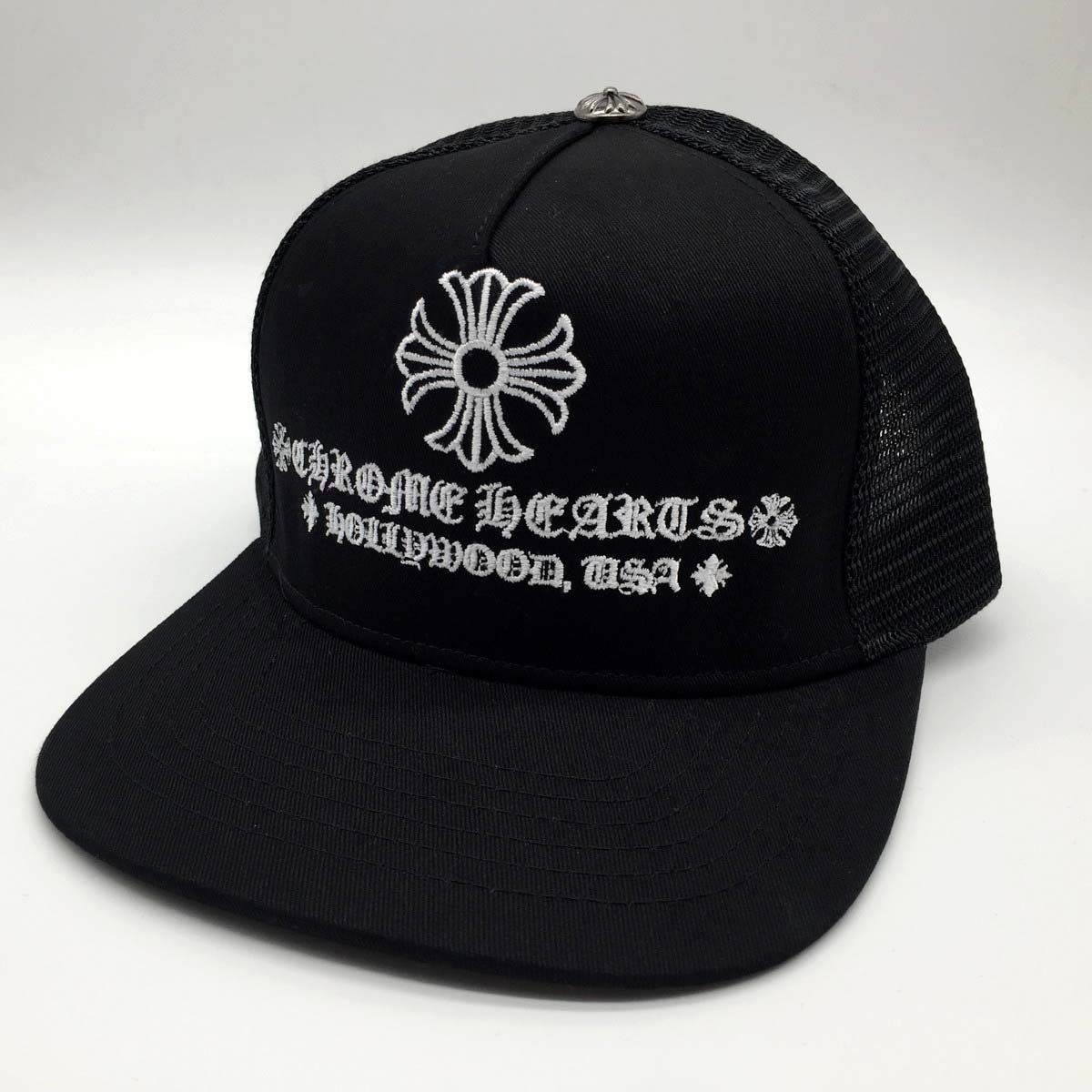 Chrome Hearts Printed Cross Trucker メッシュ ブラック