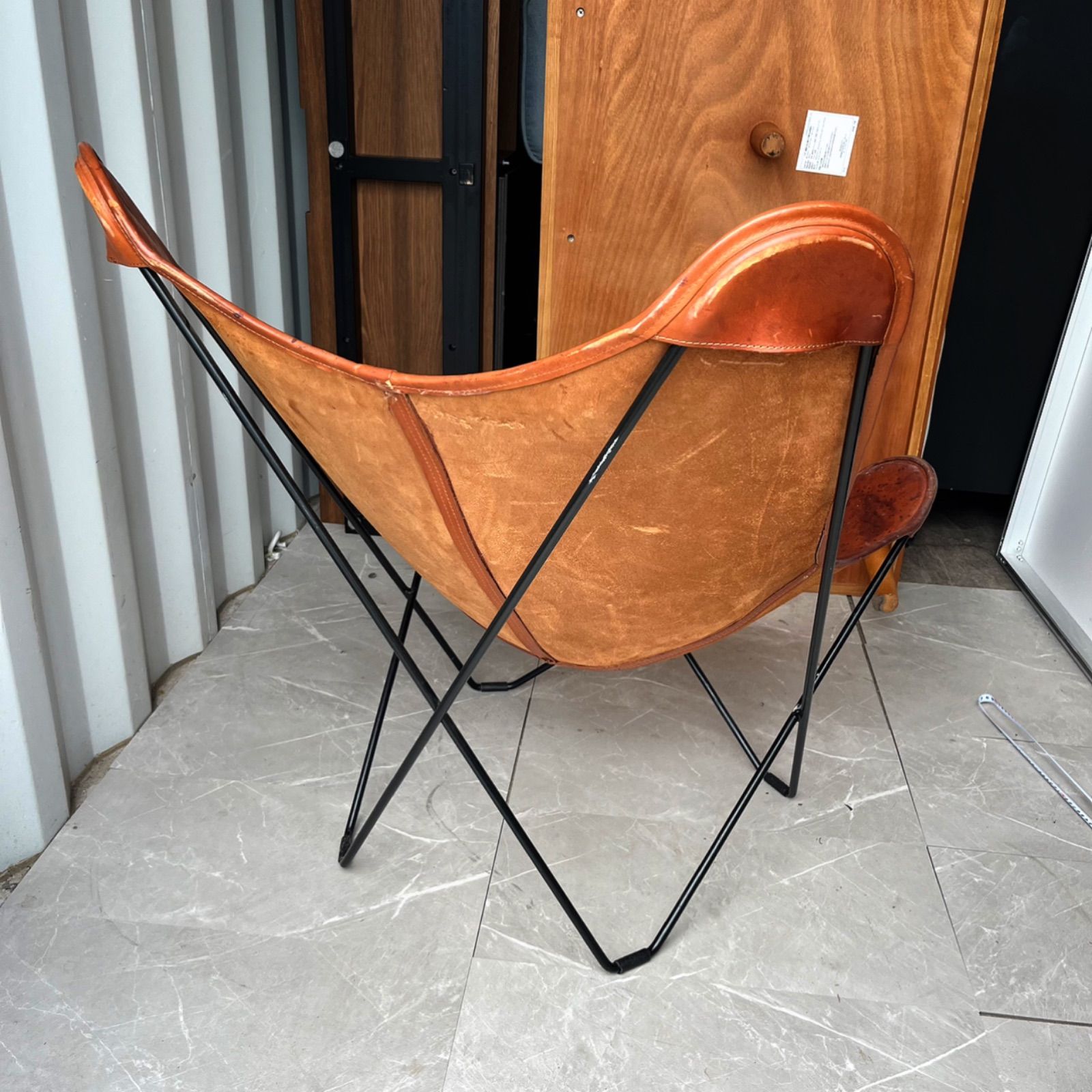 取付無料！CUERO BKF マリポサブラウン 本革 北欧 バタフライ