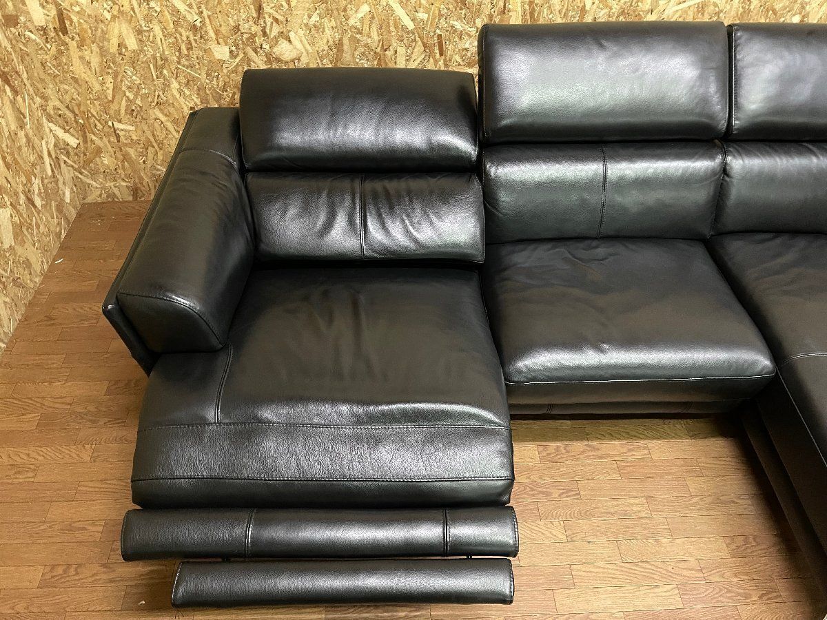 電動リクライニングソファ　本革　ワタリジャパン ○ワタリジャパン 電動リクライニングソファ 3人掛け カウチ