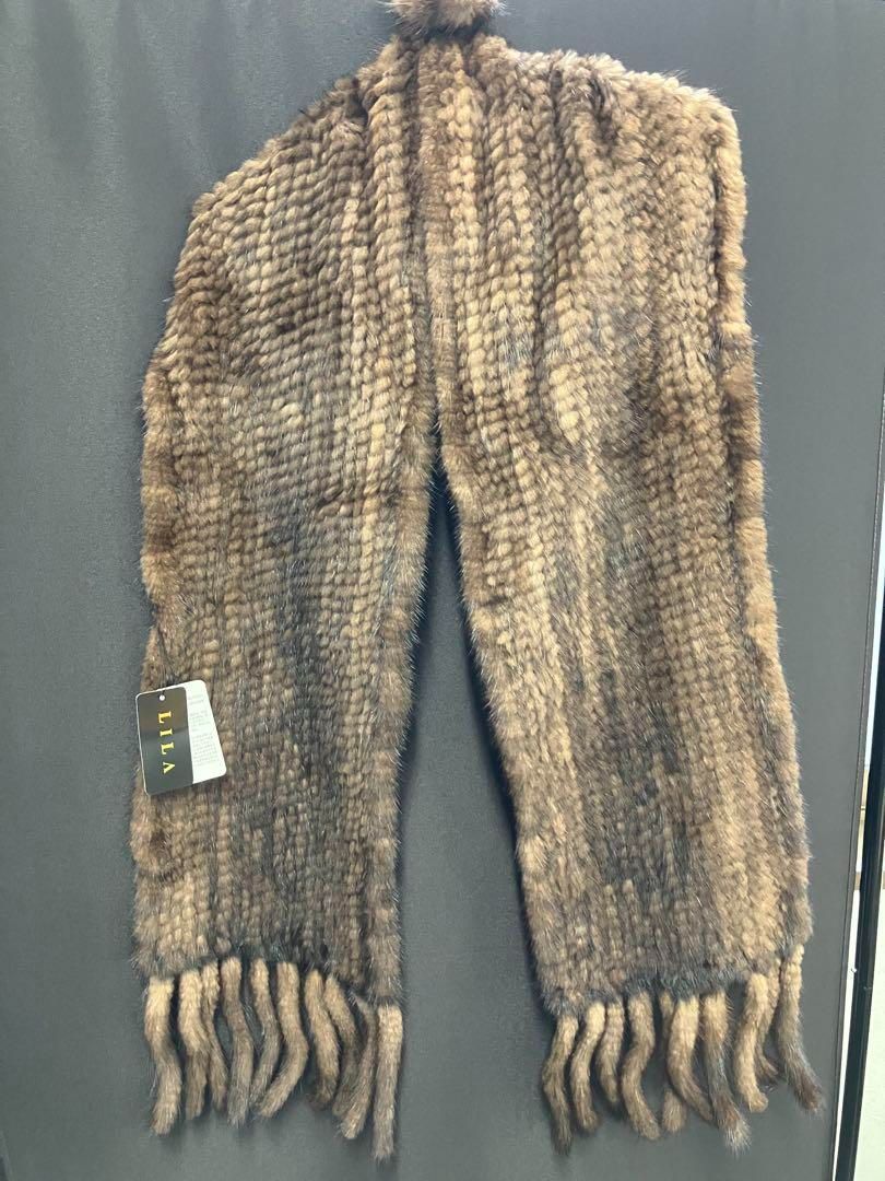 新品未使用！タグ付き 高級 ミンクマフラー ストール ショール ファー