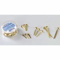 （まとめ） 割鋲 クラウン 割鋲　真鍮製 CR-WR4-BRS 4953349057517 ●全長：約１６ｍｍ 1個【×20セット】