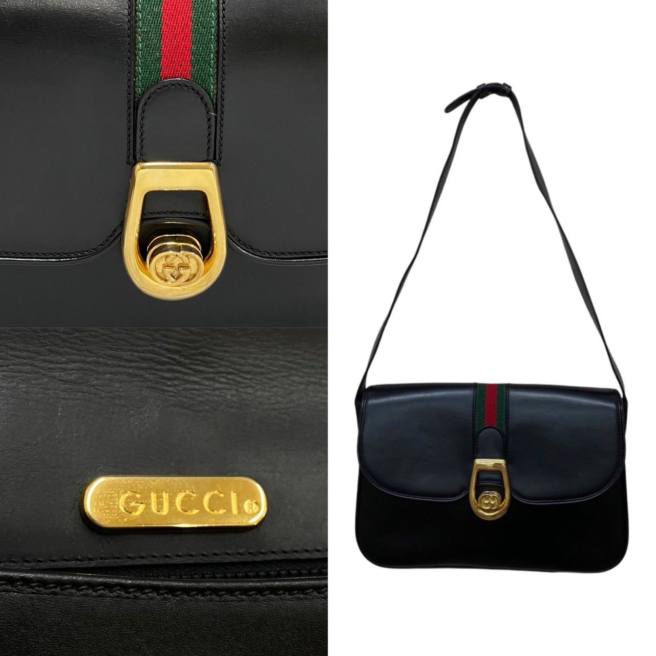 極 美品 GUCCI オールドグッチ グッチ ヴィンテージ シェリーライン GG