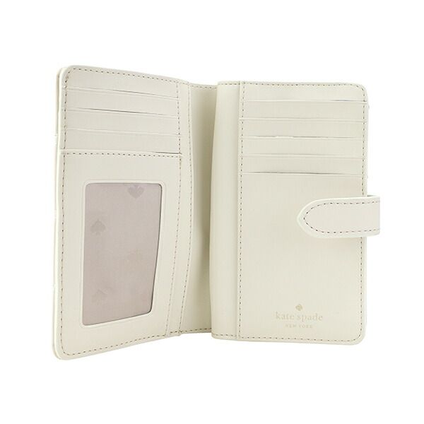新品 ケイトスペード kate spade 2つ折り財布 SMOOTH QUILTEDLEATHER EDIUM COMPACT BIFOLD WALLET パーチメント 新品 ケイトスペード kate spade 2つ折り財布 SMOOTH QUILTEDLEATHER