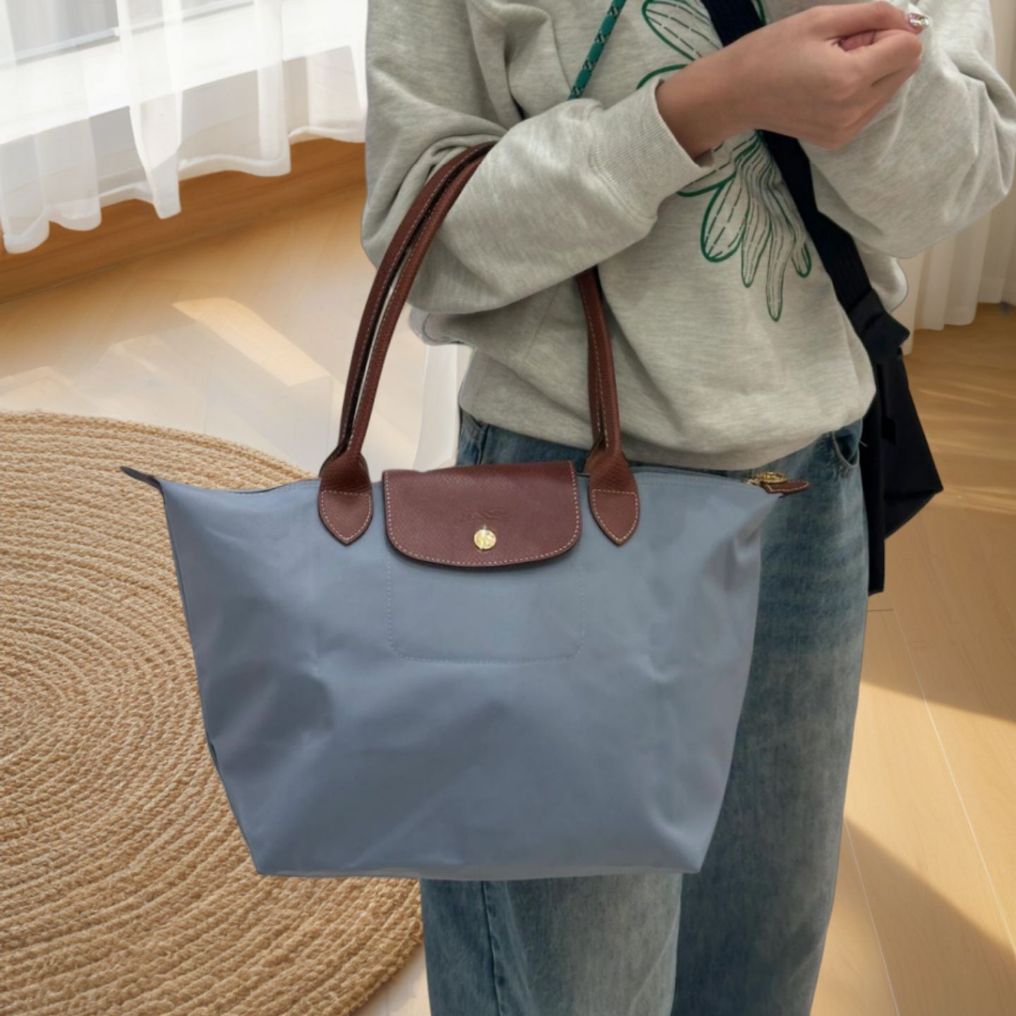 LONGCHAMP ロンシャン ル・プリアージュ トートバッグ スチール